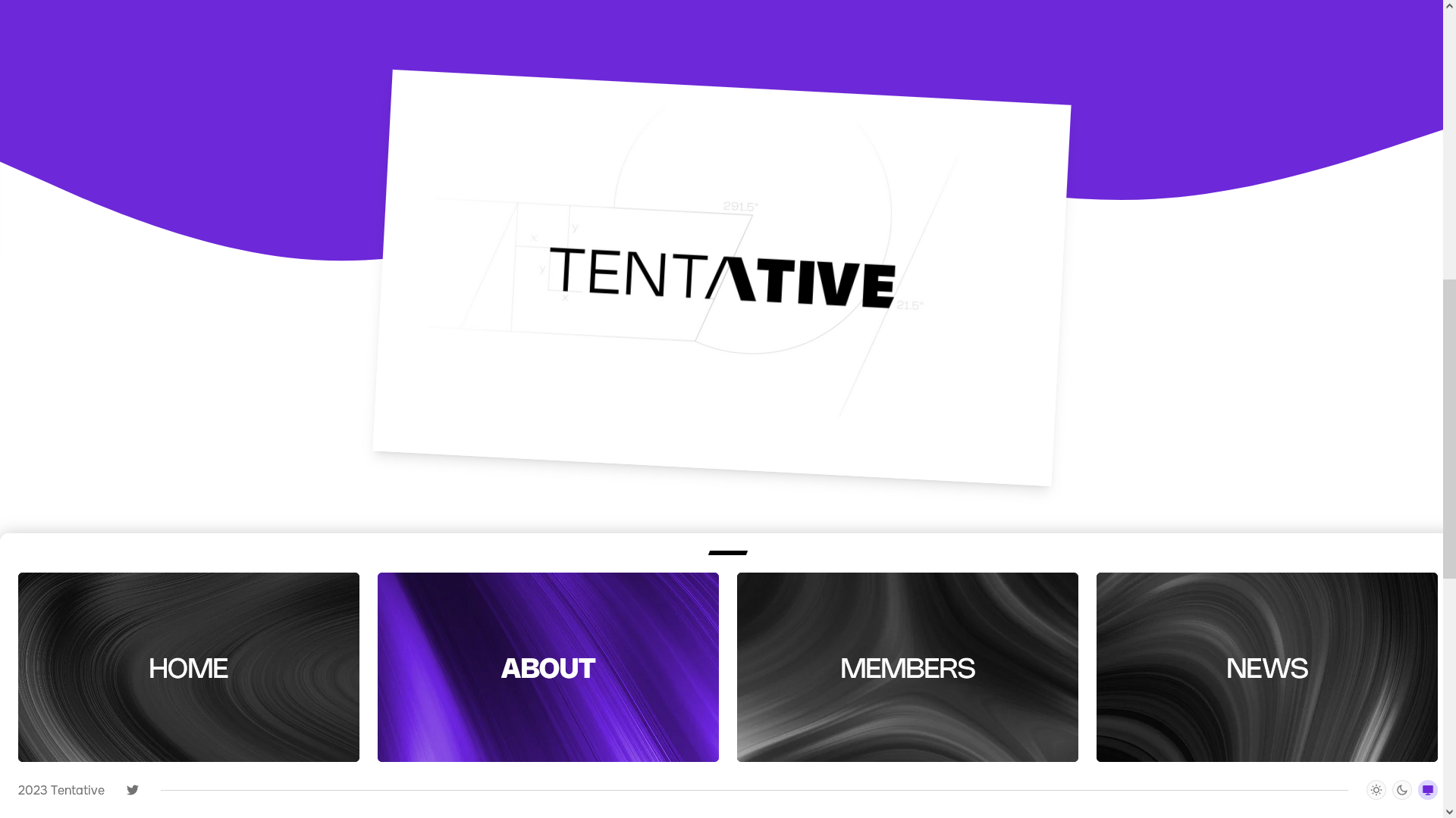 Website and branding for Tentative.